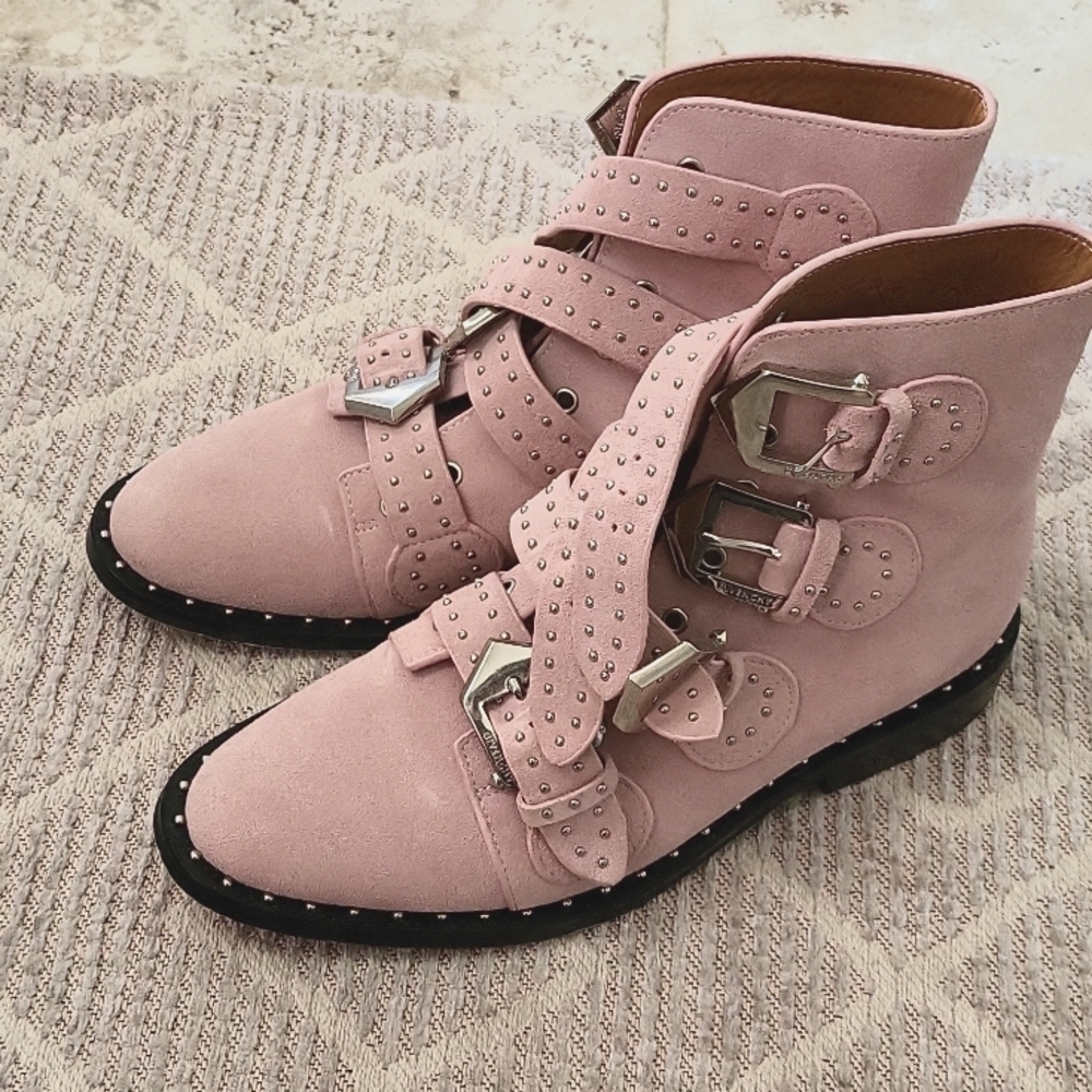 Givenchy's 'Elegant' ankle pink suede boots
